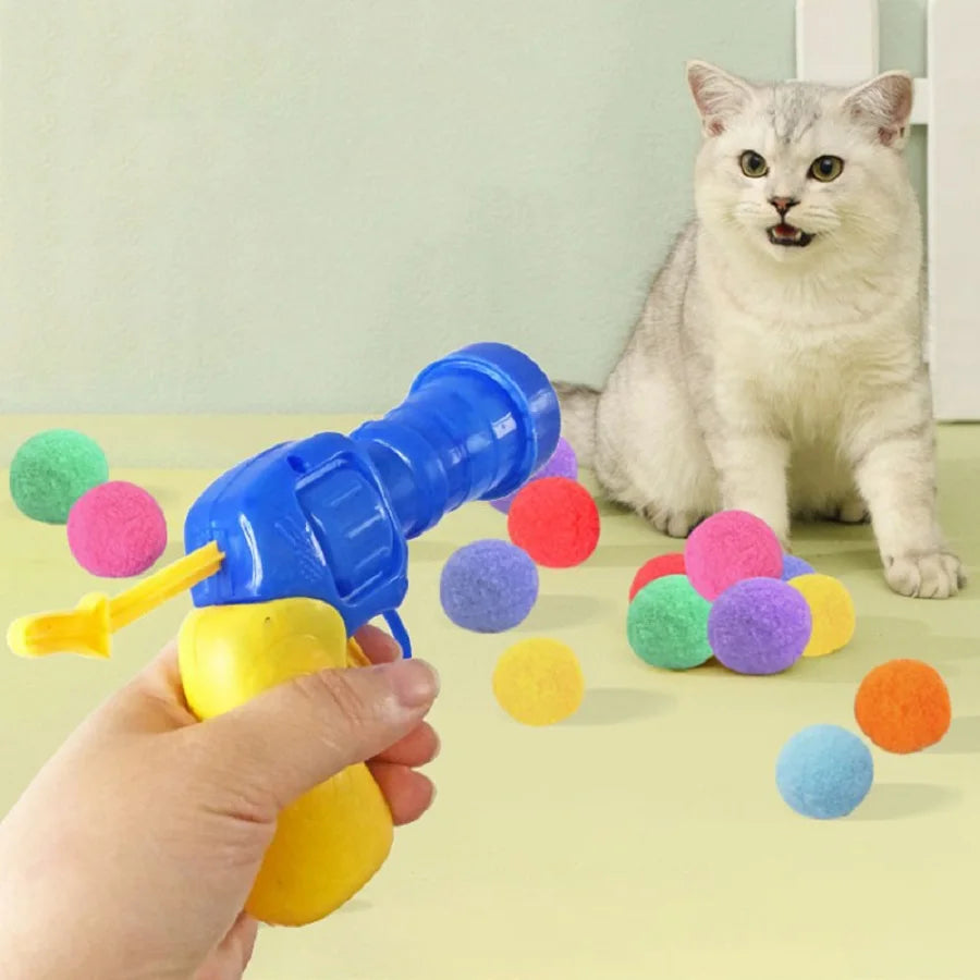 Cat Plush Ball Shooting Gun