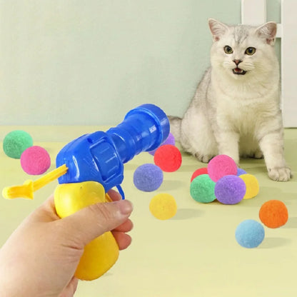 Cat Plush Ball Shooting Gun