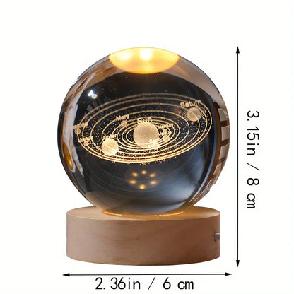 LED Warm Night Light Crystal Ball