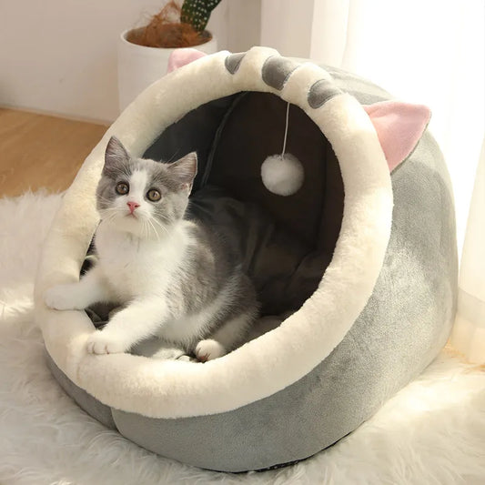 Cartoon Deep Sleep Cat Bed