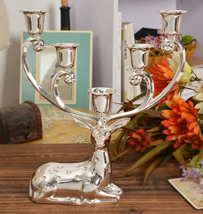 Metal Reindeer Shape Candle Holder