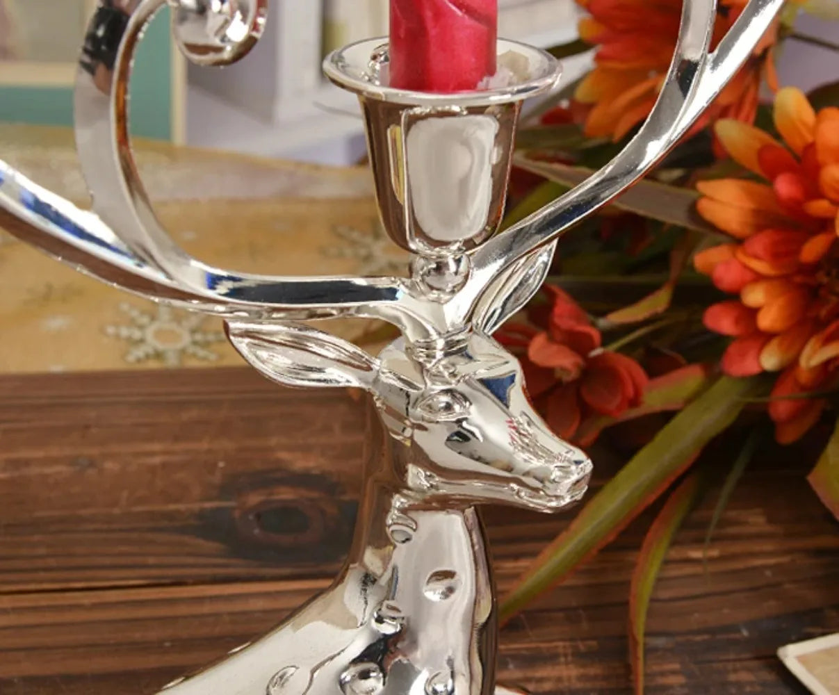 Metal Reindeer Shape Candle Holder