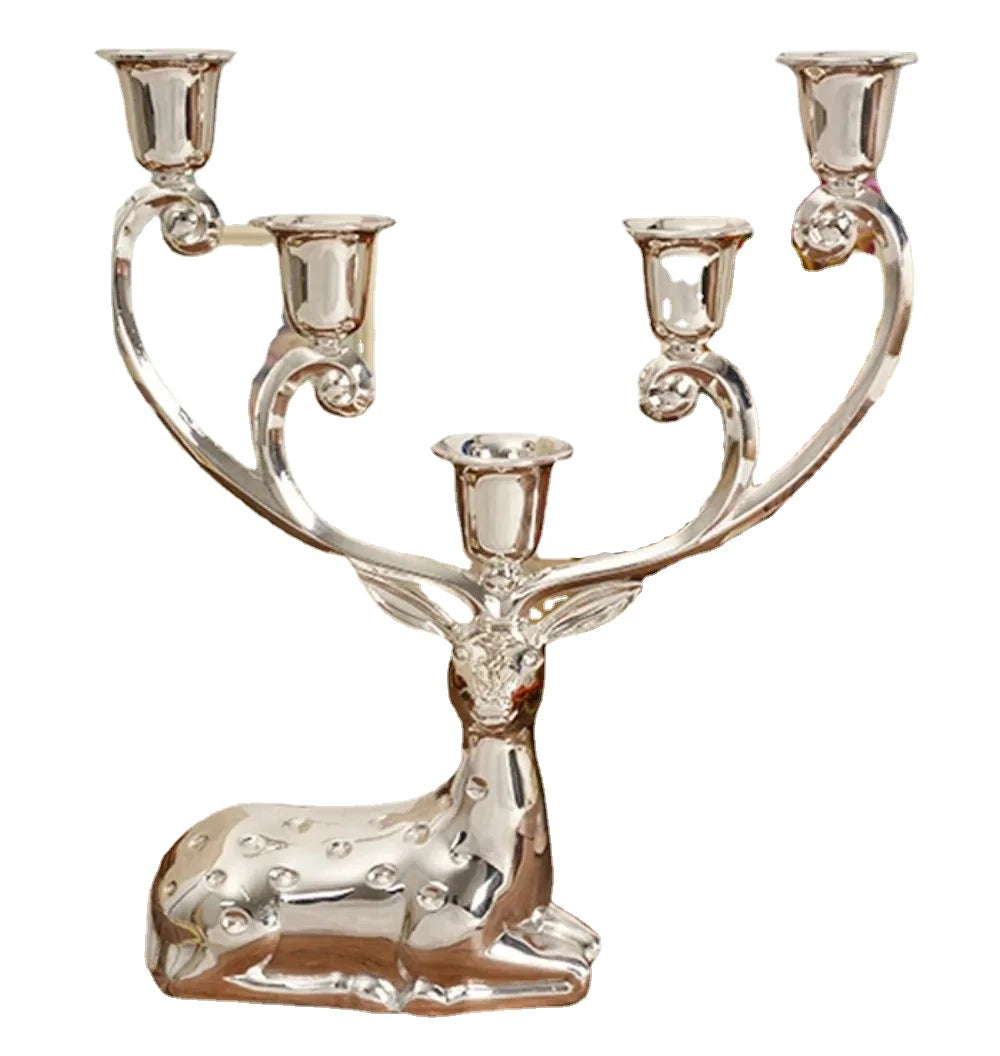 Metal Reindeer Shape Candle Holder