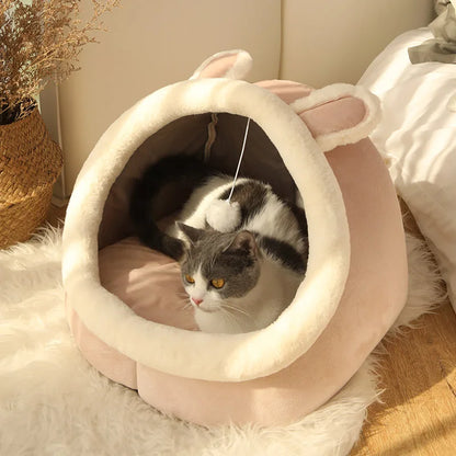 Cartoon Deep Sleep Cat Bed